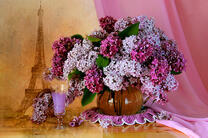 Букет нежнейшей сирени в вазе