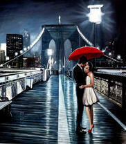 Долгожданный поцелуй на Бруклинском мосту