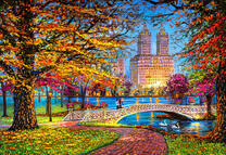 Осенний парк в городе