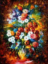 Осенний огненный букет в вазе