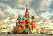 Вид на весь собор Василия блаженого