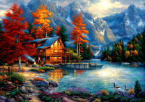 Домик в осенних горах