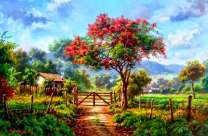 Поле сочной травы