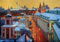 Ночь в зимней Москве