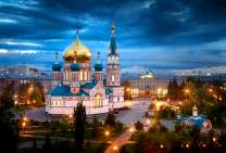 Подсветка вечернего собора