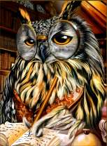 Мудрая сова в очках