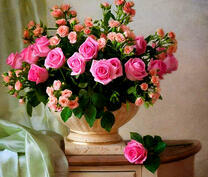 Букети роз в горшочке