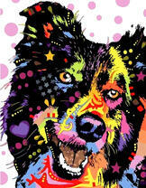 Пёс в ярких красках