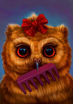 Милая сова с красивым бантиком