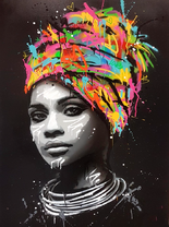 Портрет девушки на черном фоне