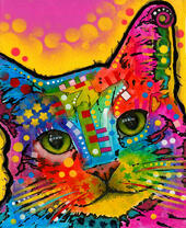 Яркие краски и котик