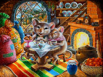 Уютная норка мышок с камином