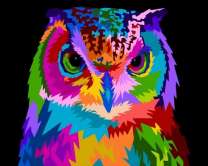 Мудрый филин в стиле поп-арт