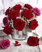Букет с бархатными розами