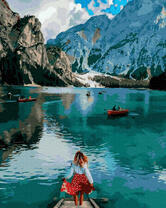 Девушка у озера Брайес