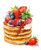 Панкейки с ягодами