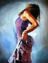 Страстный танец шатенки