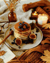 Панкейки с инжиром и шоколадом