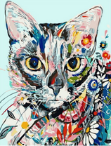 Милая цветочная кошечка