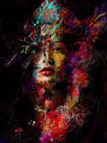 Портрет девушки в цветах