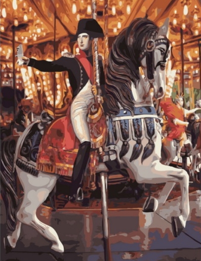 Картина по номерам 40x50 Наполеон на карусели
