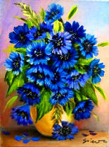 Букет красивых васильков