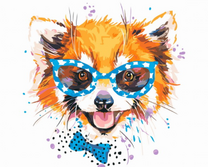 Красная панда в очках