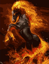 Черный огненный конь