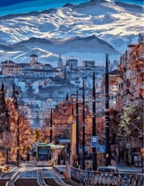 Город у подножия горы