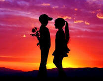 Свидание детей на закате