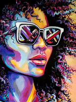 Портрет стильной девушки в очках