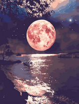 Лунная дорожка на озере