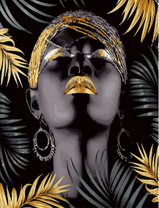 Портрет девушки среди золотых листьев