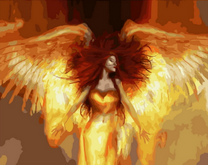 Рыжая девушка-ангел