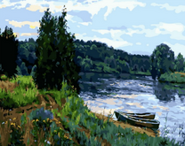 Деревянные лодки на песчаном берегу