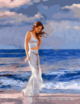 Прогулка по песчаному морскому берегу