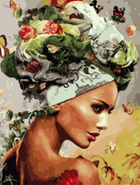 Девушка в чалме и цветах