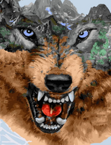 Волк и горы