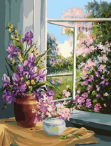 Букетики на подоконниках