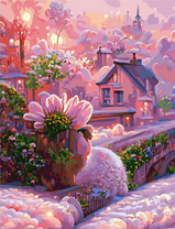 Лиловый цветочный город