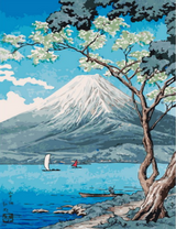 Озеро на фоне горы