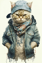 Хулиганистый кот