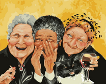 Старушки с котом и вином