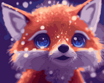 Милый голубоглазый лисёнок