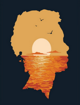 Мальчик на скале у моря