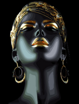 Портрет девушки с золотым макияжем