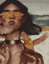 Девушка с птицей