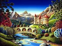 Мост ведущий к замку над рекой