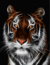 Оригинальный портрет тигра