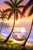 Гамак, пальмы и океан